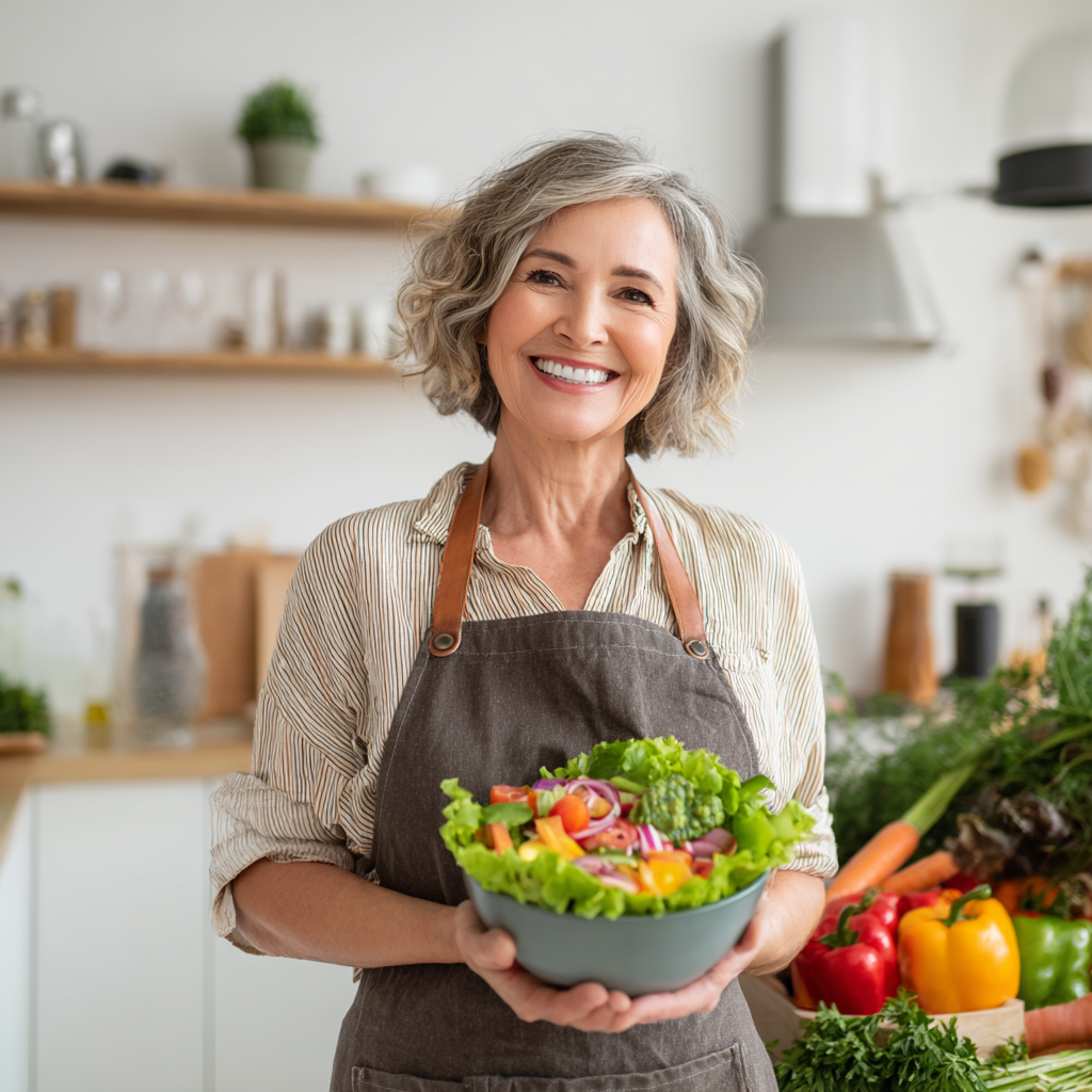 Happy Ukrainian adults of different ages sharing healthy meal outdoors